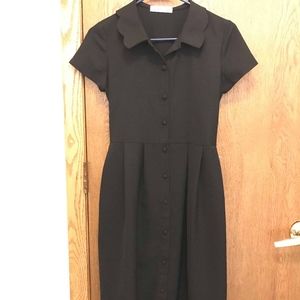 Short-Sleeve Black Dress